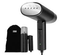 LEBENLANG Ferro da stiro da viaggio - Compatta pieghevole & In on set da viaggio I Ferro da stiro verticale & Portatile Stiratore verticale Stirella a vapore (Nero - 900W & 120ml)