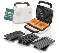 LEBENLANG Sandwich Maker 3 in 1-850 W Incl. 3 inserti per Grill