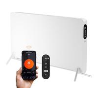 LEBENLANG Stufa Elettrica a Risparmio Energetico - Con WiFi, App e Telecomando I Installazione a Parete o da Pavimento I Termoconvettore Elettrico Basso Consumo Calorifero Stufa Bassi Consumi Stufetta