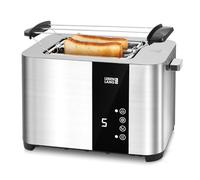 LEBENLANG Tostapane con pinze in acciaio inox 2 fette - LED touchscreen & 7 modalità I 850W Tostapane per toast farciti toaster I Tosta pane pinze per toast tostapane 2 fette tostapane professionale
