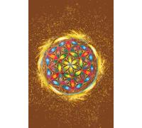 Lebensblume Notizbuch | Dot Grid Bullet Journal | Blume des Lebens | Spirituelles Cover gemalt von Diana Muenz: Heilige Geometrie & Achtsamkeit | ... & kreative Ideen | Energetisches Mandala