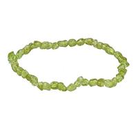 Lebensquelle Plus Bracciale popolare a schegge | Bracciale elastico artigianale a schegge | Vera pietra naturale (Peridoto)