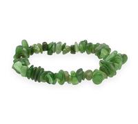 Lebensquelle Plus Bracciale popolare a schegge | Bracciale elastico artigianale a schegge | Vera pietra naturale (Giada nefrite)