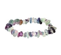 Lebensquelle Plus Bracciale popolare a schegge | Bracciale elastico artigianale a schegge | Vera pietra naturale (Fluorite)