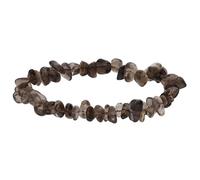 Lebensquelle Plus Bracciale popolare a schegge | Bracciale elastico artigianale a schegge | Vera pietra naturale (Quarzo fumé)