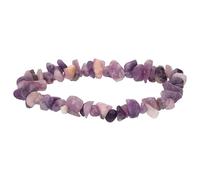 Lebensquelle Plus Bracciale popolare a schegge | Bracciale elastico artigianale a schegge | Vera pietra naturale (Lepidolito)