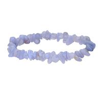 Lebensquelle Plus Bracciale popolare a schegge | Bracciale elastico artigianale a schegge | Vera pietra naturale (Calcedonio)