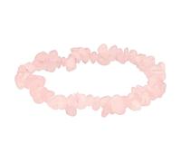 Lebensquelle Plus Bracciale popolare a schegge | Bracciale elastico artigianale a schegge | Vera pietra naturale (Quarzo rosa)