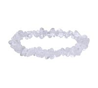 Lebensquelle Plus Bracciale popolare a schegge | Bracciale elastico artigianale a schegge | Vera pietra naturale (Cristallo di rocca)