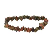 Lebensquelle Plus Bracciale speciale a schegge | Bracciale elastico artigianale a schegge | Vera pietra naturale (Unakite)