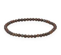 Lebensquelle Plus Bronzite Mini Braccialetto con sfere | 4-5mm | Bracciale flessibile in pietre preziose di alta qualità 19cm