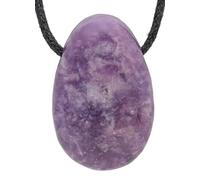 Lebensquelle Plus Ciondolo a goccia con nastro di cotone + biglietto di gemme, set con ciondolo a forma di goccia in pietra preziosa, 3 cm, Pietra semipreziosa, Diversamente