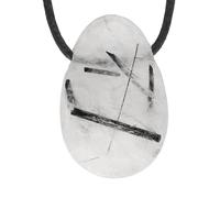 Lebensquelle Plus Ciondolo a goccia con nastro di cotone + biglietto di gemme, set con ciondolo a forma di goccia in pietra preziosa, 3 cm, Pietra semipreziosa, Diversamente