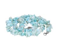 Lebensquelle Plus Larimar - Collana in pietra preziosa di alta qualità, lunghezza 45 cm, con chiusura
