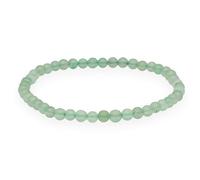 Lebensquelle Plus Mini bracciale con perline | 4-5 mm | Bracciale in pietra preziosa di alta qualità (Avventurina verde)