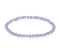 Lebensquelle Plus Mini bracciale con perline | 4-5 mm | Bracciale in pietra preziosa di alta qualità (Calcedonio blu)