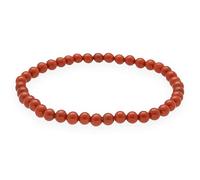 Lebensquelle Plus Mini bracciale con perline | 4-5 mm | Bracciale in pietra preziosa di alta qualità (Diaspro rosso)