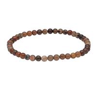 Lebensquelle Plus Mini bracciale con perline | 4-5 mm | Bracciale in pietra preziosa di alta qualità (Legno fossile)