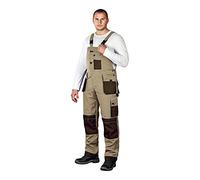 Leber&Hollman LH-FMN-B_BE358 - Salopette protettiva, taglia 58, colore: Beige/Marrone/Nero
