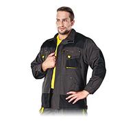 Leber&Hollman LH-FMN-J_SBYL - Giacca protettiva, taglia L, colore: Nero/Giallo
