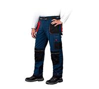 Leber&Hollman LH-FMN-T_GBC46 - Pantaloni di protezione, taglia 46, colore: Blu scuro/Nero/Rosso