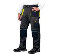 Leber&Hollman LH-FMN-T_SBY56 - Pantaloni di protezione, taglia 56, colore: Grigio/Nero/Giallo