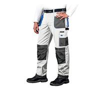 Leber&Hollman LH-FMN-T_WSN54 - Pantaloni protettivi, taglia 54, colore: Bianco/Grigio/Blu