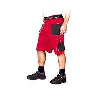 Leber&Hollman LH-FMN-TS_CBSS - Pantaloncini di protezione, taglia S, colore: Rosso/Nero/Grigio