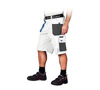 Leber&Hollman LH-FMN-TS_WSNM - Pantaloni protettivi Corti, Colore: Bianco/Grigio/Blu, M