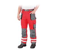 Leber&Hollman LH-FMNX-T_CSB48 - Pantaloni di protezione, taglia 48, colore: Rosso/Grigio/Nero