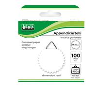 LEBEZ - 0263 - Appendicartelli adesivi - 3,5 cm - carta gommata - bianco - Lebez - conf. 100 pezzi - 26681 - Conf. da 1 Pz. - 0263
