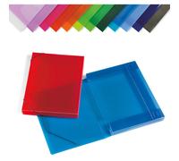 Cartella con elastici - PPL - dorso 3 cm - 35,5 x 26,5 cm - colori assortiti - L