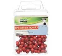 LEBEZ - 266-R - Spilli cartografici a sfera - rosso - Lebez - scatola 100 pezzi - 26011 - Conf. da 1 Pz. - 266-R