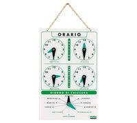 cartello orario con catenella - acrilico - lebez