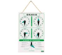 LEBEZ - 4506 - Cartello orario con catenella - acrilico - Lebez - 63695 - Conf. da 1 Pz.