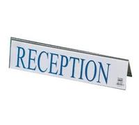 Portanome da tavolo 25x6.5 cm (10 Pz) LEBEZ 50977 in PVC completo di cartoncino