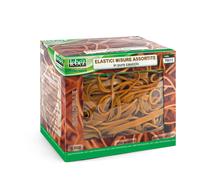 LEBEZ - 75012 - Elastici - misure assortite - 500 gr - caucciù - avana - Lebez - 57980 - Conf. da 1 Pz. - 75012