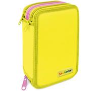Lebez Astuccio a tinta unita con zip a contrasto COLOR ZIP 18 pennarelli + 12 pastelli.