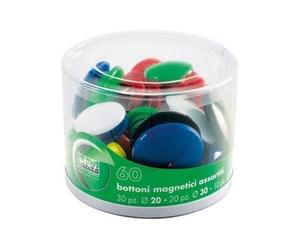 Lebez Bacheca Magnetica Multicolore con 60 Magneti