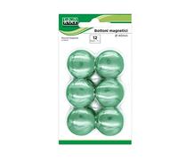 LEBEZ - MR-40-V - Bottoni magnetici - diametro 4 cm - verde - Lebez - blister 12 pezzi - 45533 - Conf. da 1 Pz. - MR-40-V