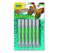 LEBEZ busta 6 tubi colla glitter argento 10,5ml lavabile non-tossica lebez