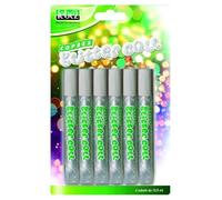 LEBEZ busta 6 tubi colla glitter argento 10,5ml lavabile non-tossica lebez