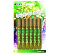 LEBEZ busta 6 tubi colla glitter oro 10,5ml lavabile non-tossica lebez