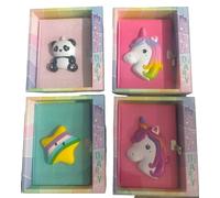 Lebez Diario dei Segreti Glitterato con Squishy in Rilievo e Lucchetto