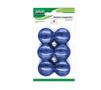 LEBEZ - MR-40-BL - Bottoni magnetici - diametro 4 cm - blu - Lebez - blister 12 pezzi - 45531 - Conf. da 1 Pz.