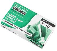 Punti zincati P10 - passo 10 - 9/4 - metallo - Lebez - 20 conf. da 1000 punti