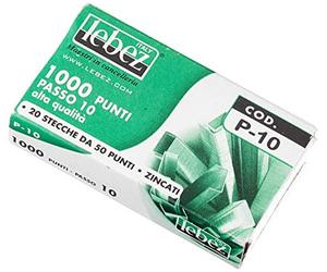 Lebez P-10, 20 Scatole da 1000 Punti Metallici - Zincati