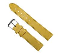 LEBINA Cinturino Orologio in pelle 10mm/12mm/14mm/16mm/18mm/20mm/22mm/24mm Cinturino Orologio da uomo Regolabile da Donna, Giallo, 18mm