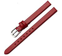 LEBINA Cinturino per Orologio da Donna in Morbida Pelle 6mm 8mm 10mm 12mm, Piccolo, Rosso