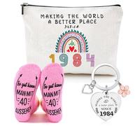 LEBOKJ Regalo Donna Compleanno 40 Anni,incluso sacchetto cosmetico per le calze da donna e idee regalo per il gioco regalo regalo per donna di 40 anni sacca per il trucco per bestie, mamma, moglie